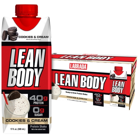 Lean Body Protein Shake - 40g Protein - Cookies & Cream (17 Fl Oz. / 12 Drinks) - Image 2