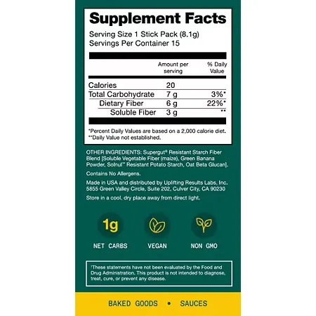The Gut Healthy GLP-1 Booster Prebiotic Mix Packets - Unflavored (15 Single Serving Packets) - Image 3