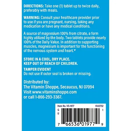 Magnesium Citrate - Promotes Energy Production & Regularity - 200 MG (300 Tablets) - Image 4