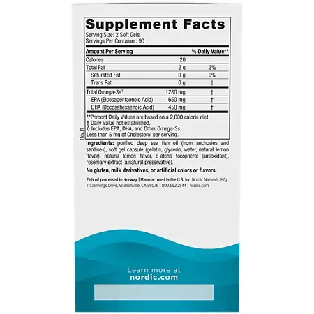 Ultimate Omega – 1,280 MG Total Omega-3s – Lemon (180 Softgels) - Image 4