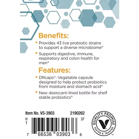Probiotic for Men - 100 Billion CFUs - Supports Digestive Health (30 Vegetable Capsules) - Image 4