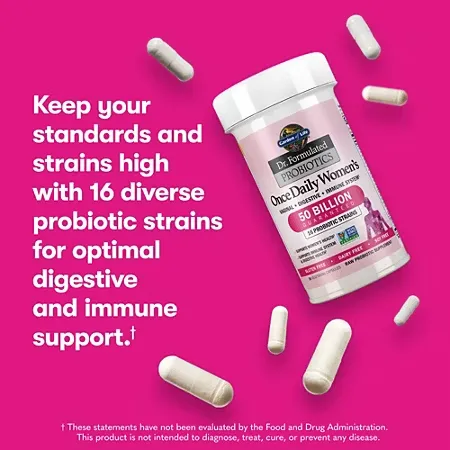 Once Daily Women’s Dr. Formulated Probiotics - 50 Billion CFUs – Shelf-Stable (30 Vegetarian Capsules) - Image 3