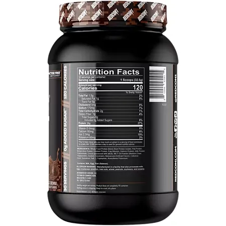 MRE Lite Real Whole Food Meal Replacement Animal Based Protein Powder - Fudge Brownie (2.1 Lbs. / 30 Servings) - Image 4