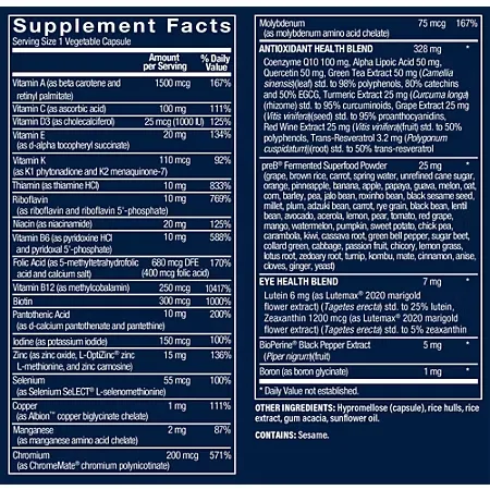Bioactive Men's Multivitamin - One-Daily Multi (60 Vegetable Capsules) - Image 3