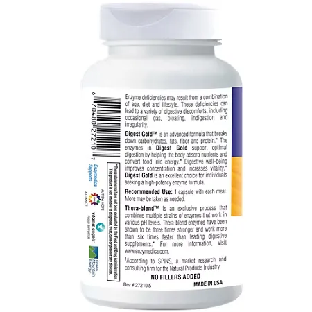 Digest Gold Digestive Enzyme with ATPro (240 Capsules) - Image 3