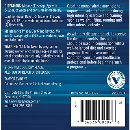 100% Pure Creatine Monohydrate Powder – Micronized – Unflavored (10.58 oz./60 Servings) - Image 2