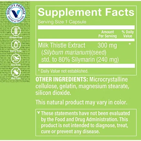 Milk Thistle Extract - Promotes Liver Health & Antioxidant Support - 300 MG (200 Capsules) - Image 4