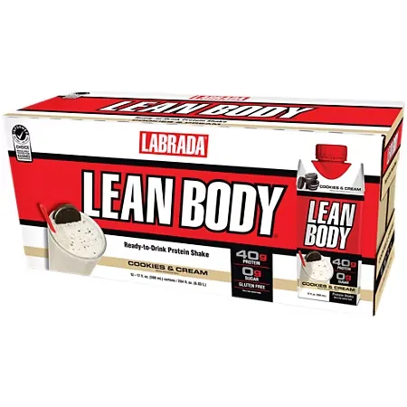 Lean Body Protein Shake - 40g Protein - Cookies & Cream (17 Fl Oz. / 12 Drinks) - Image 3