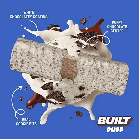 Built Puff Protein Bar - 15g Protein - Cookies 'N Cream (12 Bars)32.99 - Image 2